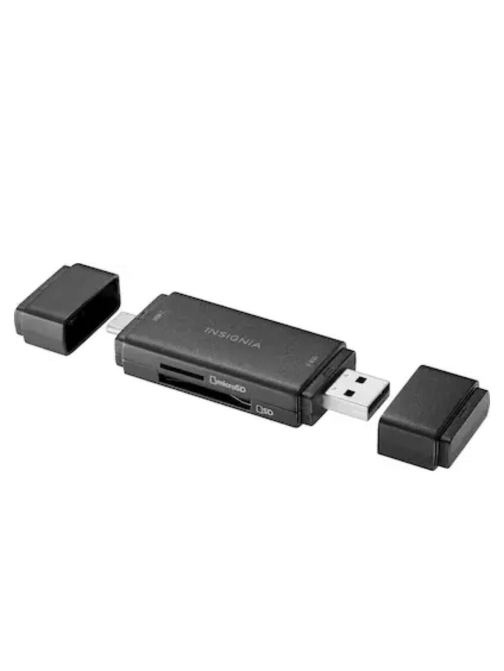 Insignia USB A/C SD & microSD Memory Card Reader NIB [2237]